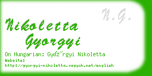 nikoletta gyorgyi business card